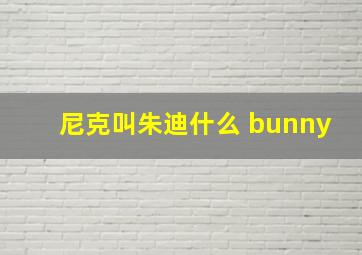 尼克叫朱迪什么 bunny